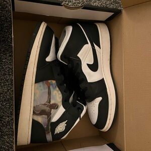 Nike Black and White High-Top Sneakers